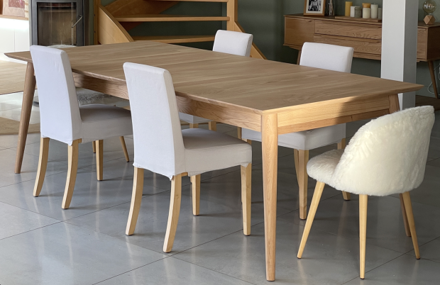 Nouvelle création de notre table Callista en bois massif de Chêne
