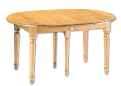 Table à allonges OVALE - bois de chêne massif Table à allonges OVALE - bois de chêne massif Pied N°1