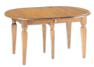 Table à allonges OVALE - bois de chêne massif Pied N°2