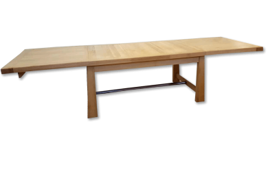 Table  à allonges ATELIER - bois de chêne massif Etendue