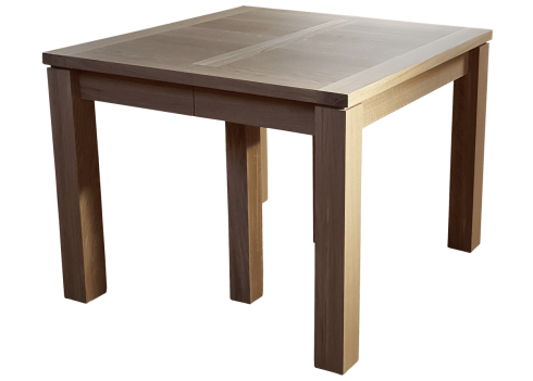 Table à allonges CALI Carrée - bois de chêne massif