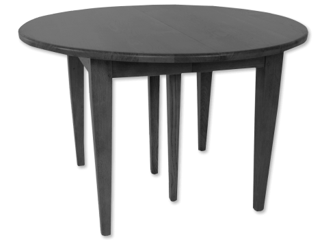Table à allonges RONDE - bois de chêne massif Ouverte