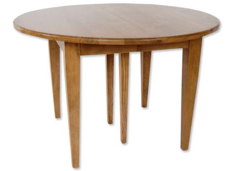 Table à allonges RONDE - bois de chêne massif