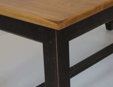 Table console - BOHEME Extensible allonges - bois de chène massif Detail