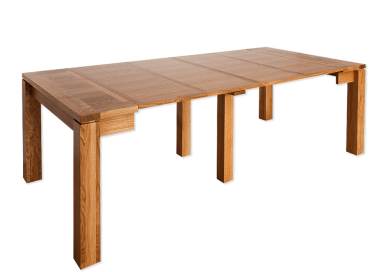 Table console - CALI Extensible allonges - bois de chène massif - QUATRE ALLONGES