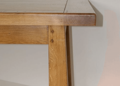 Table fixe CAMPAGNARDE BELVOIR - bois de chêne massif angle