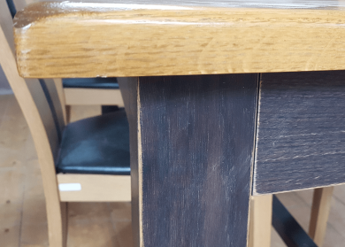 Table fixe BOHEME CHIC- bois de chêne massif detail