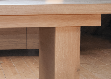 Table fixe MODERNE MANHATTAN - bois de chêne massif detail